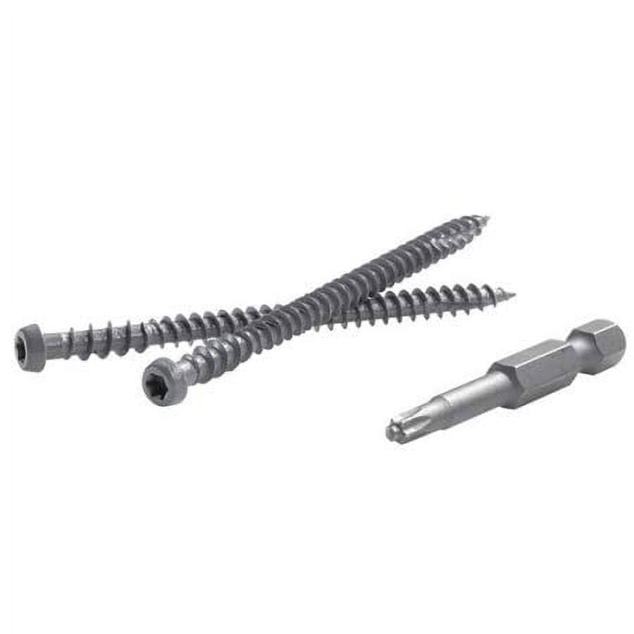 350-pack FastenMaster TrapEase 3 Deck Screw - Rust Resistant Synthetic - 350 Pack, 2-1/2", Gray — Construction & DIY Use, Standard Hardware Spec