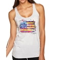 thumbnail image 1 of Wild Bobby, Colorful Neon Flag, Streetwear, Women Tri-Blend Racerback Tank Top, Heather White, Medium, 1 of 3