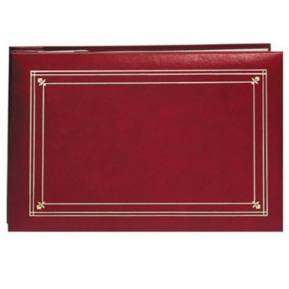 Pioneer Photo Album Family Memory Album with Solid Color Cover, 5x7" Scrapbook with 10 E-Z Load Archival Pages & Inserts, Burgundy Covers