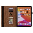thumbnail image 3 of SaniMore Wallet Case for Samsung Galaxy Tab A9 Plus 12.4" 2023 SM-X810/X816/X818, PU Leather Embossed Sunflower Shockproof TPU Shell Card/Pen Holder Hand Rope Anti-slip Kikstand Tablet Case, Brown, 3 of 4