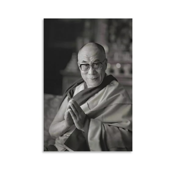 20th-century Philosophers 14th Dalai Lama Retro Poster Canvas Wall Art Prints Poster Gifts Photo Picture Painting Posters Room Decor Home Decorative 16x24inch(40x60cm)