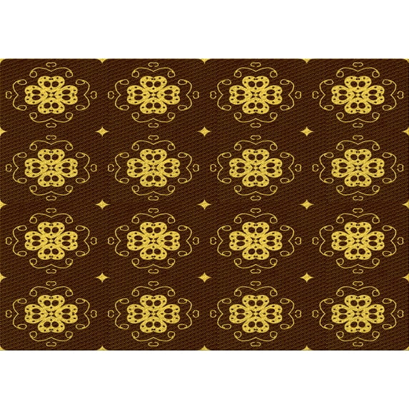 Ahgly Company Machine Washable Indoor Rectangle Transitional Night Red Area Rugs, 6' x 9'