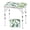Monstera Palm Leaves, variant on Folding Camping Table 2ft Portable Picnic Table Adjustable Height Small Card Table Aluminum Foldable Lightweight with Carry Handle for Outdoor Indoor Hiking Camp BBQ Beach (Misty Lilac)