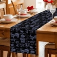 thumbnail image 5 of Farmhouse Country Table Runner - 108 Inch Long Vintage Black French Garden Horse Swan Cotton and Linen Blended Dress Scarves Farmhouse Table Runner for Kitchen Dining, Coffee Table, 13" x 108", 5 of 8