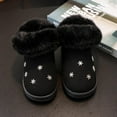 thumbnail image 6 of Comfy Girls' Snow Boots Solid Color Slip-On Boots With Flat Sole Fleece Lined Faux Fur Comfortable Shoes Indoor Outdoor Winter Fashion Foorwear, 6 of 10