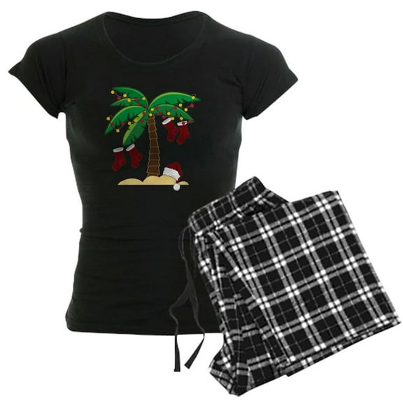 CafePress - Tropical Christmas - Women's Dark Pajamas
