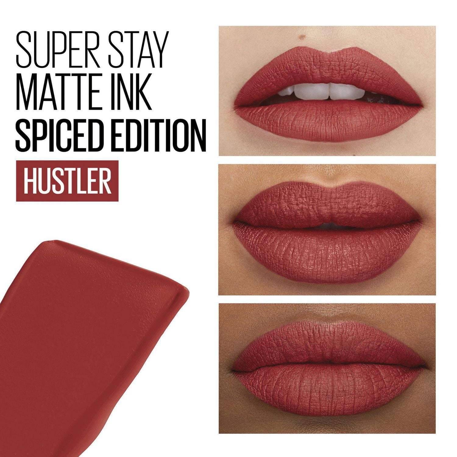 Maybelline New York SuperStay Matte Ink Rouge à Lèvres Liquide, Longue Tenue, Couleur Intense à Haut Impact, hustler ,5 ml