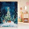 thumbnail image 2 of Manfei Winter Holiday Shower Curtain 72Wx72L,Cute Christmas Ball Bathroom Curtain, 2 of 5