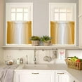 thumbnail image 4 of Kitchen Curtains Set, Orange Ombre Kitchen Curtains and Valances Set, Farmhouse Orange Gradient Aesthetics Rod Pocket Tier Curtains 36 Inch Length for Cafe/Bedroom Windows, 4 of 6