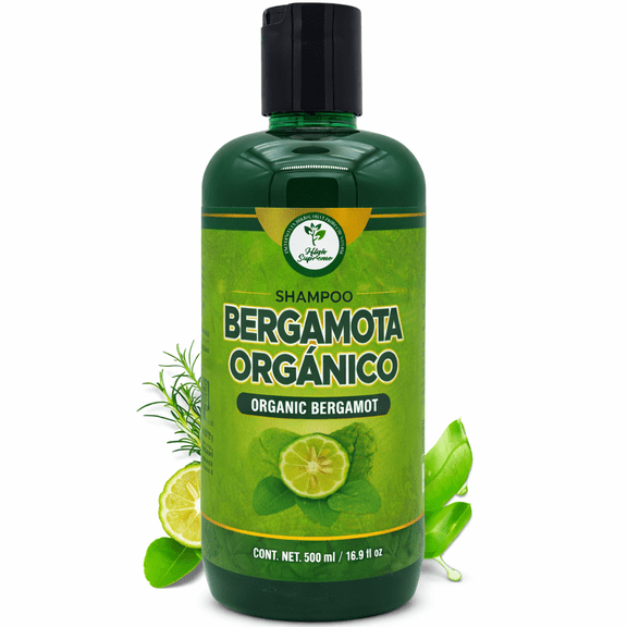 Shampoo organic bergamot (16.9 fl oz) with aloe vera & rosemary SHAMPOO ORGANICO BERGAMOTA con Sabila & Romero Cont. net. 500 ml