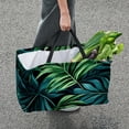 thumbnail image 7 of Tropical Jungle Palm Leaves Large Capacity Reusable Laundry Bag – Foldable Oxford Cloth Shopping Bag, Cube Organizer, and Beach Bag, 7 of 7