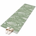 thumbnail image 2 of Runner Rug 2 x 6 Ft, Sage Green Botanical Washable Non-Slip Floor Mat for Kitchen Hallway/Entryway, Farmhouse Country Leaves Plant Long Kitchen Runner Area Rugs for Living Room, Low-Profile, 2 of 7