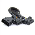 thumbnail image 3 of 2X 2 IN 1 OBD2 Extension Cable OBDII Male to 2 Female Splitter Car Computer Connection Conversion Plug Socket 30CM,2 x OBD2 Extension Cable,Black, 3 of 5