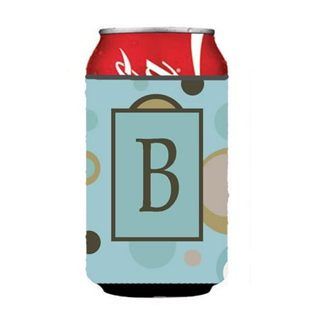 

Letter B Initial Monogram - Blue Dots Can or Bottle Hugger