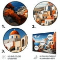 thumbnail image 3 of Designart "Cityscape Popart Colorful Santorini painting III" Santorini Metal Art Print, 3 of 5