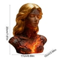 thumbnail image 3 of Broken Soul Fiery Girl Resin Statue with LED Light, Gothic Home Decor Ornament for Living Room Office Desk, Fantasy Art Sculpture Collectible Figurine, 3 of 7