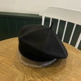 thumbnail image 2 of DJN Women's Fashion Knit Beret Hat Solid Artist Style Slouchy Beret for Women Versatile Painter Cap for All Seasons Black One Size, 2 of 4