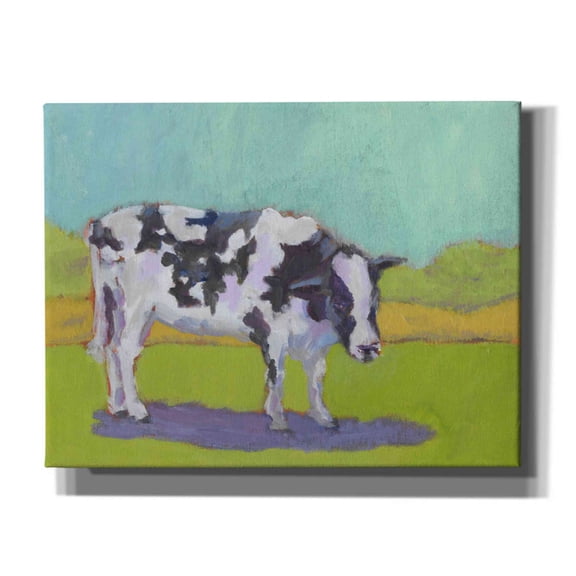 Epic Graffiti 'Pasture Cow I' by Carol Young, Giclee Canvas Wall Art, 34"x26"
