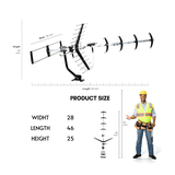 Five Star - 1080p HD Outdoor HDTV Antenna with 150-mile Range, Black ...