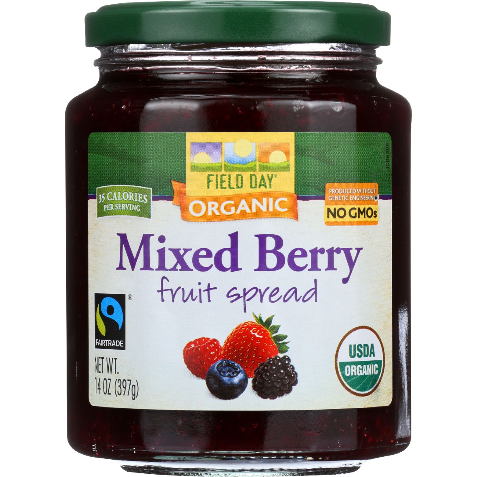 Field Day Fruit Spread Organic Mixed Berry 14 Oz Case Of 12