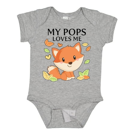 

Inktastic My Pops Loves Me- Little Fox Gift Baby Boy or Baby Girl Bodysuit