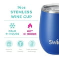 thumbnail image 5 of Swig Life 14oz Stemless Wine Cup | Insulated Stainless Steel Wine Tumbler | Royal, 5 of 5