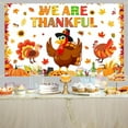 thumbnail image 2 of Thanksgiving Turkey Backdrop Pumpkin Turkey Maple Leaves Photography Background Fall Pumpkin for Autumn Harvest Party Decorations Banner Supplies Photo Booth Props, 2 of 4