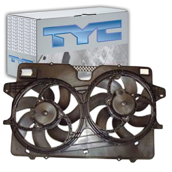 TYC Dual Radiator & Condenser Fan Assembly compatible with Ford Escape 3.0L V6 2008-2012