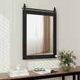 thumbnail image 4 of Costway 30"x22" Wall Mount Mirror Decor Vanity Mirror Wood Frame Barn Door Style Black, 4 of 9