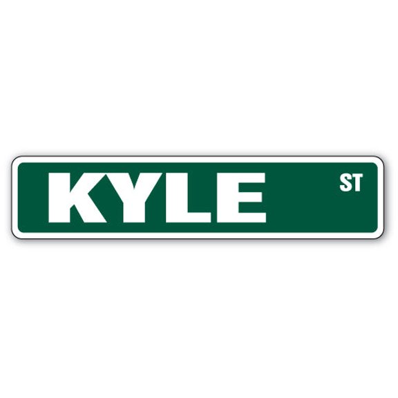KYLE Street Sign Childrens Name Room Sign | Indoor/Outdoor |  36" Wide