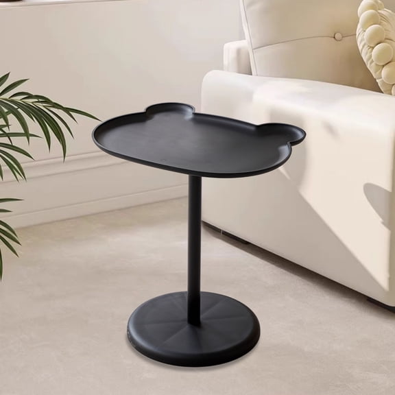 Bear Accent Side Table - Cute Animal Shape End Table Bedside Tea Table Sofa Companion Table Lightweight Decor Nursery s Room Furniture(Black)