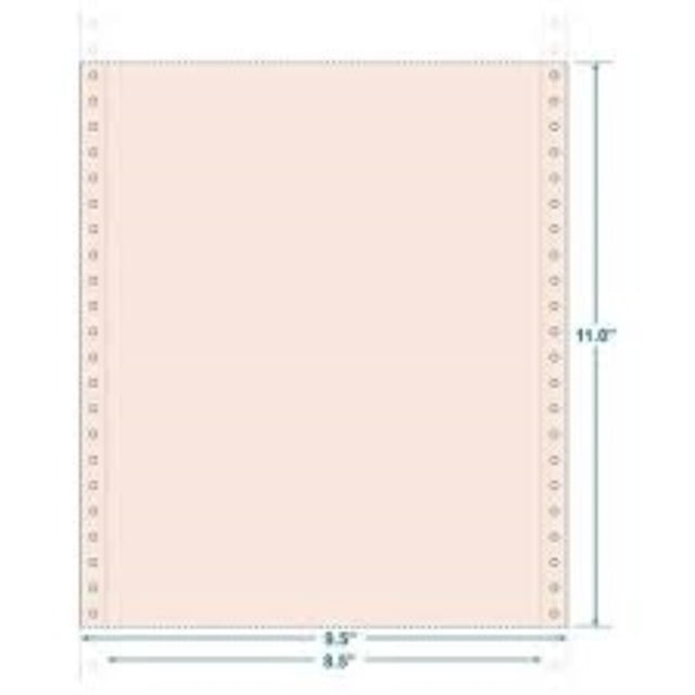 N42 9.5 x 11 pulg. Formularios autocopiativos blancos de 2 partes w. 1/2 pulg. Verde y perforaciones N42 Adorable N42
