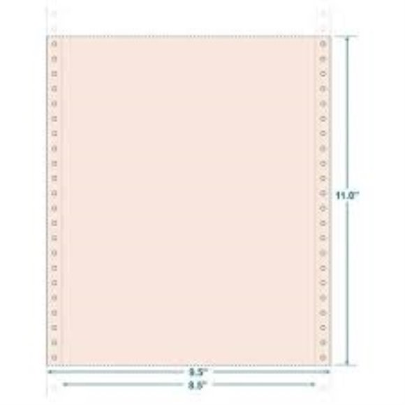 N42 9.5 x 11 pulg. Formularios autocopiativos blancos de 2 partes w. 1/2 pulg. Verde y perforaciones N42 Adorable N42