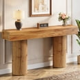 thumbnail image 1 of 63-Inch Console Table, Farmhouse Entryway Table Behind The Couch, Natural Brown, 1 of 8