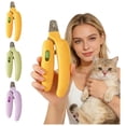 thumbnail image 4 of Pet Nail Clippers for Cats and Dogs Small Animals Banana Shape Trimmer with Safety Lock and Half-Moon Blade Professional Pet Grooming Tool for Easy Claw Care, 4 of 6