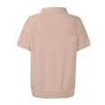 thumbnail image 6 of TODOZO Women's Polo Shirts Cotton 3-Button Short Sleeve Collared Tops Summer Cool Shirt Uniform Casual Shirts Tops for Trendy Short Sleeve Vacation Outfits Blouses Casual Summer Collared Shirts, 6 of 7