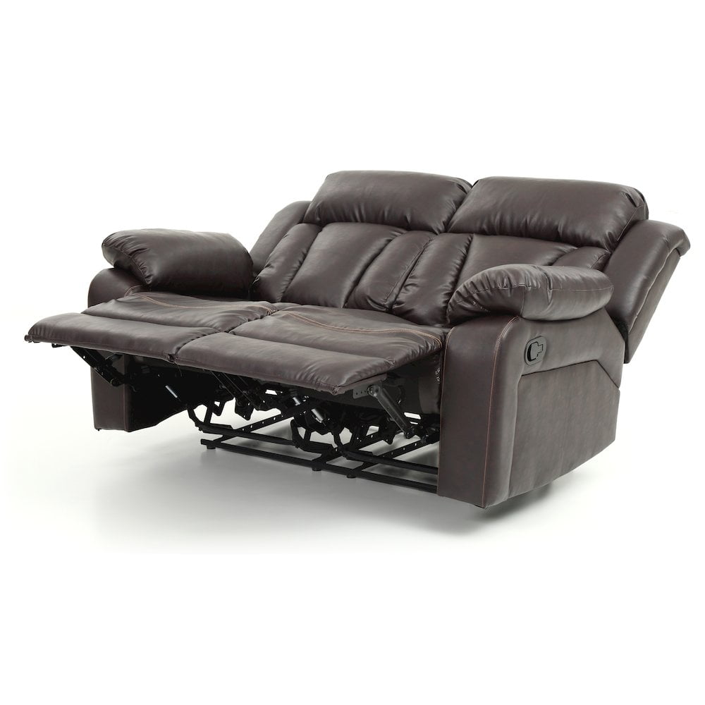 Glory Furniture Daria Reclining Loveseat in Dark Brown Color