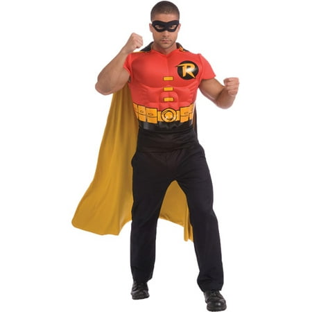 Robin Muscle Shirt with Cape Adult Halloween Accessory