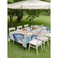 thumbnail image 4 of Outdoor Tablecloth with Umbrella Hole for Patio/Picnic/Party/Camping, Navy Blue Coastal Waterproof Table Cloth Rectangle Table Cover Washable, Shell Starfish Coral Vintage Summer Beach (60"x 102"), 4 of 9