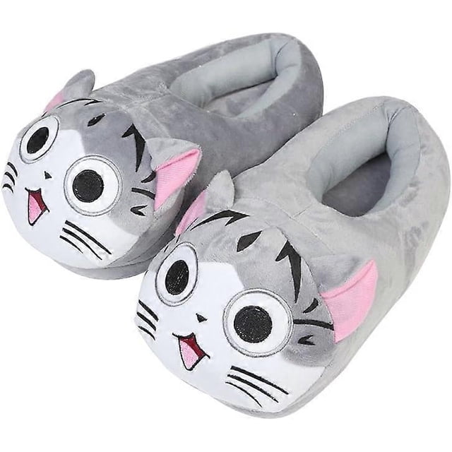 35/41EU Cartoon Cute Indoor Slippers - Winter Soft Warm Plush Home Shoes - Unisex Emoji Slippers for Women Teens Adults Boys and Girls