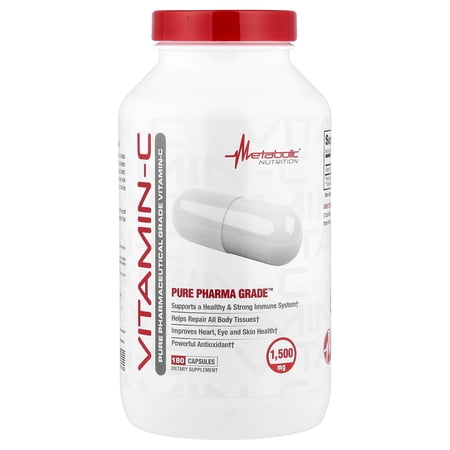 Metabolic Nutrition Vitamin-C, 180 Capsules (750 mg per Capsule)