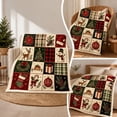 thumbnail image 5 of Ouuluon Soft Flannel Christmas Throw Blanket, Warm Cozy Holiday Blanket for Sofa Couch Bed, 5 of 6