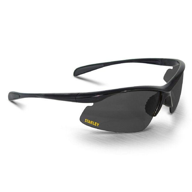 Stanley - Gafas de seguridad/trabajo media montura (Humo)