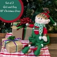 thumbnail image 3 of Elf Plush Christmas Stuffed Dolls Boy and Girl Elves Holiday Cute Toys Fun Kids Buddy Figurine Holiday Party Festive Decor Gift (Green 1PCS), 3 of 6