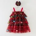 thumbnail image 2 of Robe Rouge Garçon Fille Enfants Garçon Fille à Manches Robes de Retour à la Maison pour Enfant Col Rond Formelle Bal Fête Robes de Soirée Vacances Noël Pâques Déesse Médiévale Robes en Maille 1 An, 2 of 9