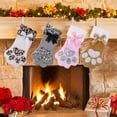 thumbnail image 5 of Christmas Pet Cat Paw Stocking Christmas Embroidered Cat Paw Plush Christmas Stocking, 5 of 5
