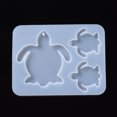 thumbnail image 2 of 1pc Turtle Pendant Silhouette Silicone Molds Resin Casting Molds For UV Resin Epoxy Resin Jewelry Making White 85x110.5x5.5mm Turtle: 66.5x64.5mm and 36.5x35.5mm DIY, 2 of 4