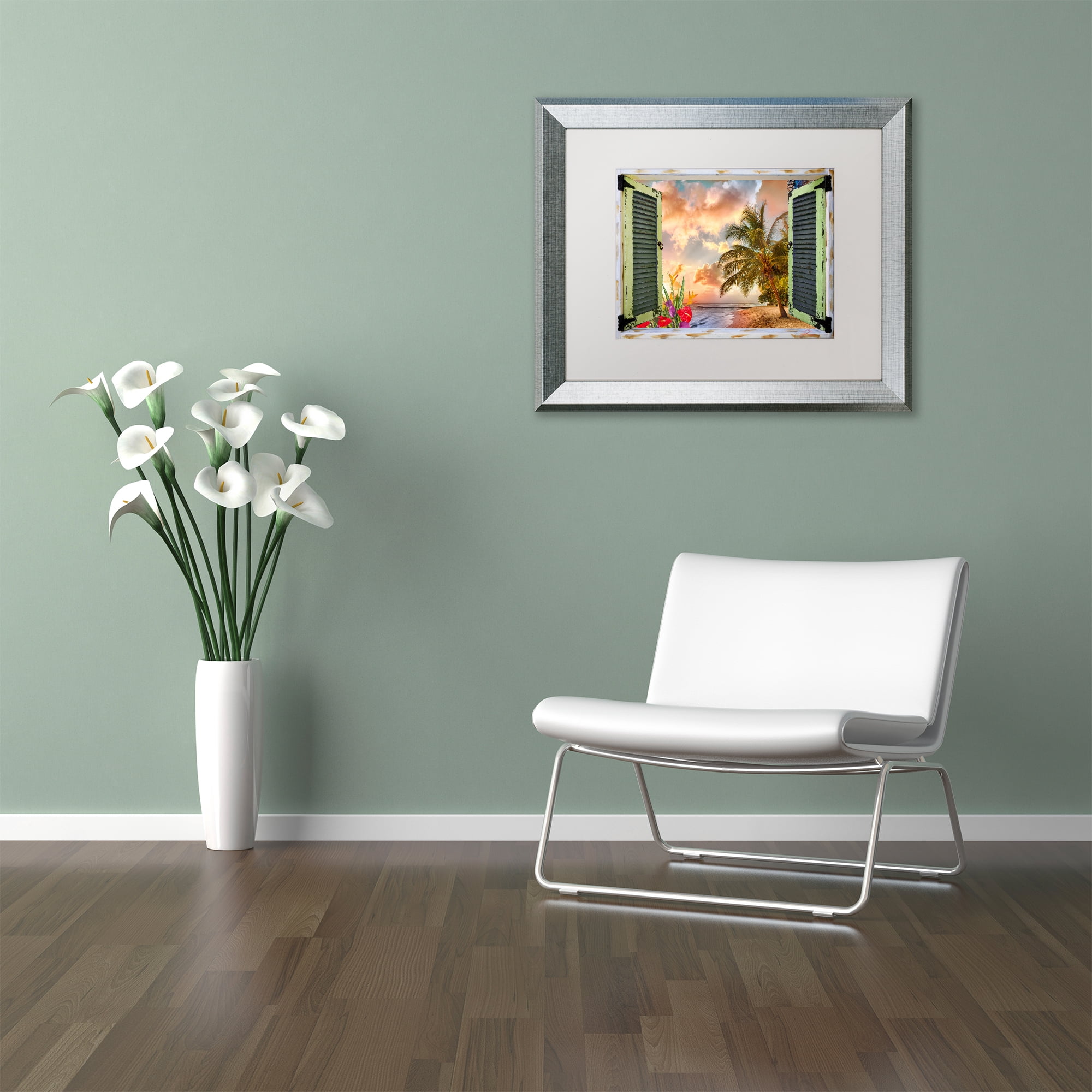 Trademark Fine Art 'Window to Paradise IV' Matted Framed Art by Leo Kelly