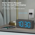 thumbnail image 3 of Reloj Despertador Digital de Madera USCCE con Doble Alarma y Puerto USB, 3 of 8