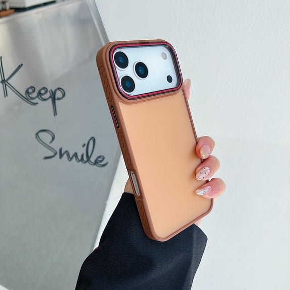 for iPhone 15 Case, Skin-Feel Anti-Scratch Phone Cover, Slim Lightweight Glossy Non-Slip Shockproof Anti-Fingerprints Drop Protective Phone Case for iPhone 15, Desertgold